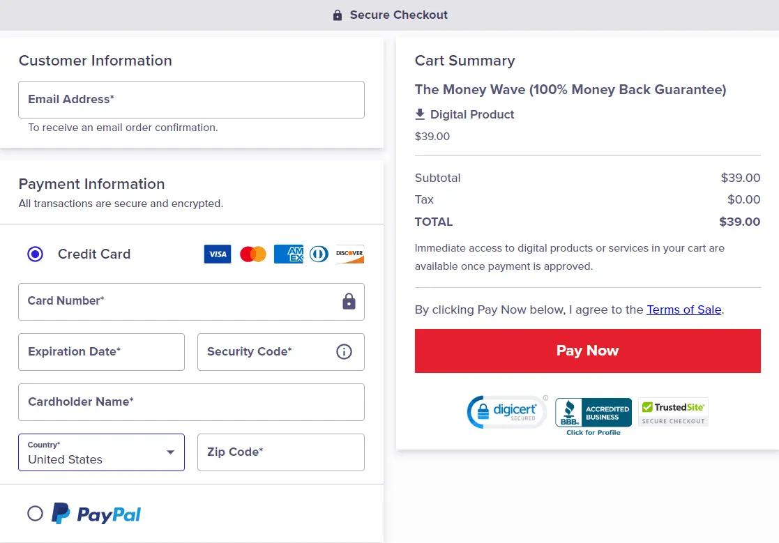 The Money Wave-Secure-Checkout